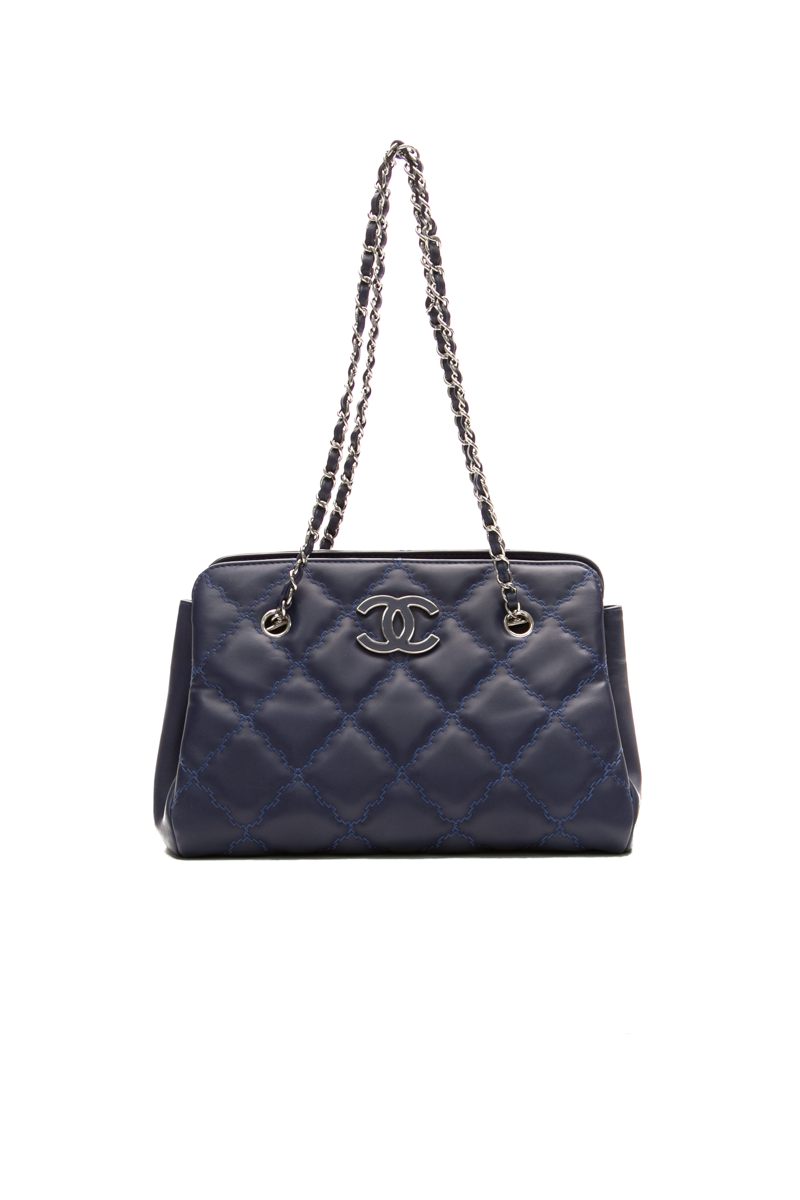 Chanel Double Stitch Hamptons Tote - Couture USA Chanel Double Stitch Hamptons Tote - Couture USA