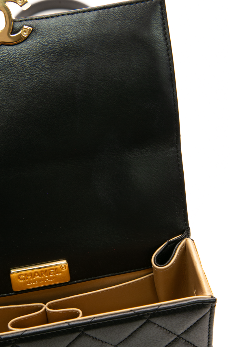 Golden Plate Mini Top Handle Bag