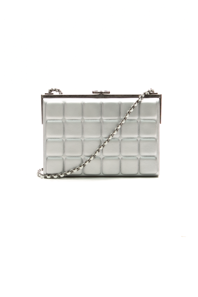 Chanel Chocolate Bar Frame Clutch on Chain - Couture USA