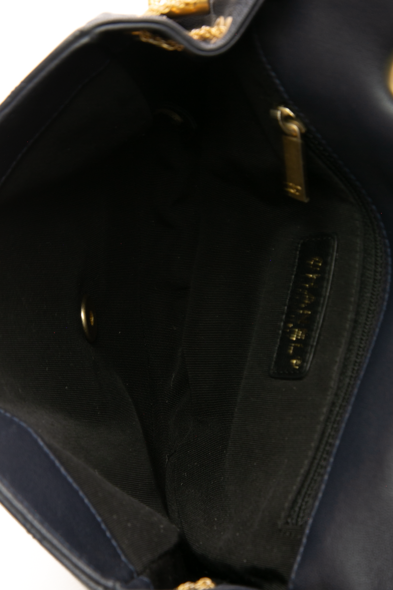 Chain Detail Small Saddle Bag