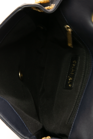 Chain Detail Small Saddle Bag