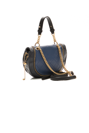 Chain Detail Small Saddle Bag