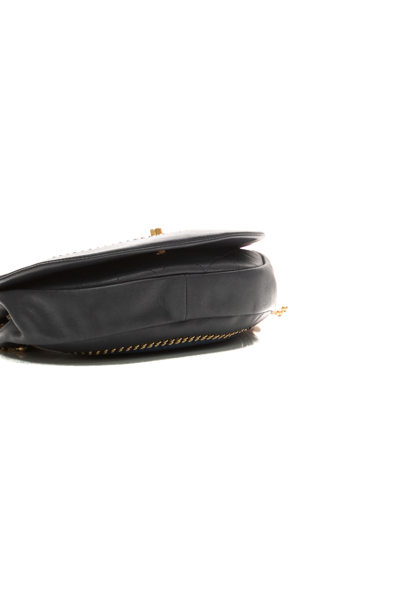Chain Detail Small Saddle Bag
