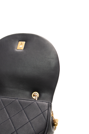 Chain Detail Small Saddle Bag