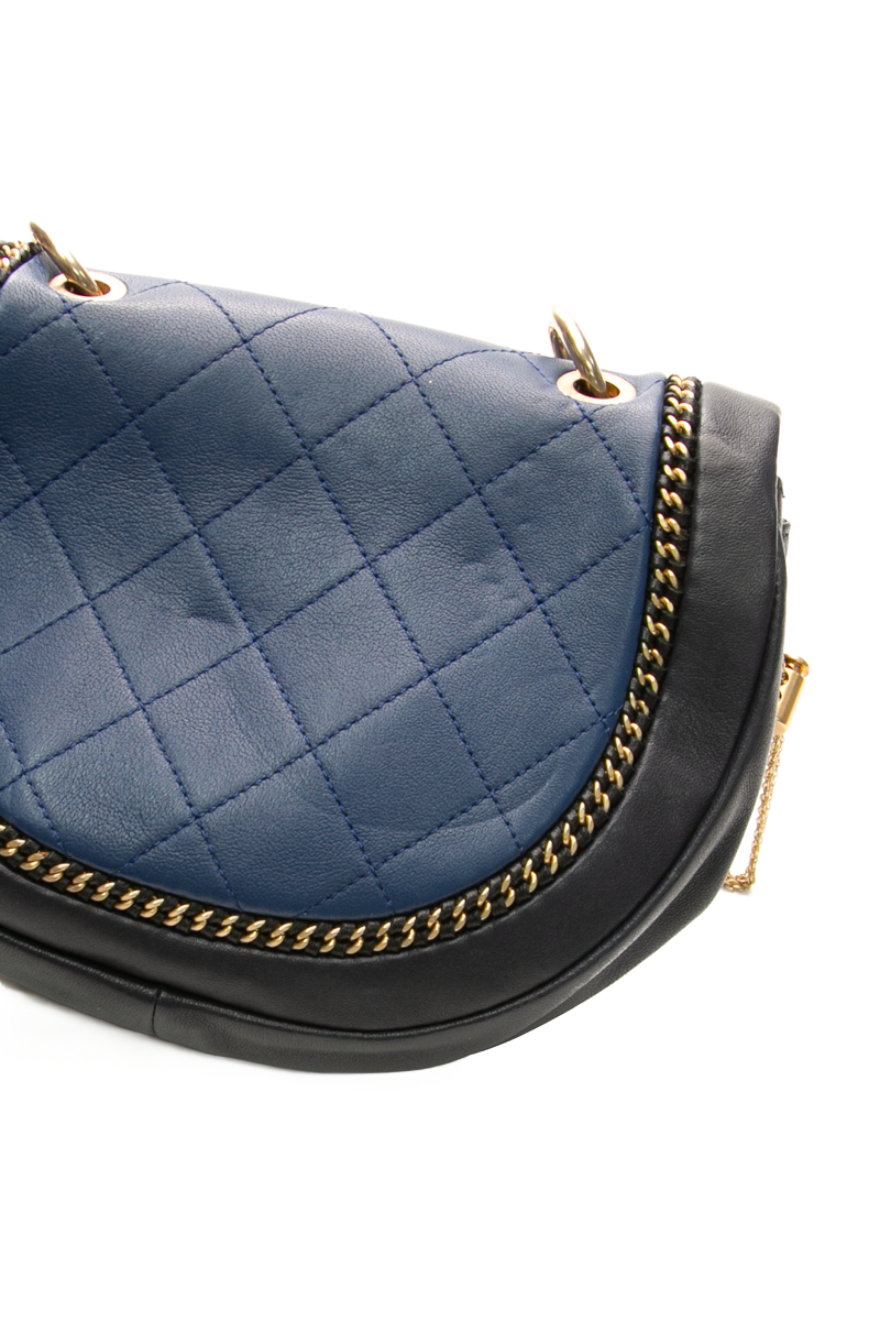 Chain Detail Small Saddle Bag