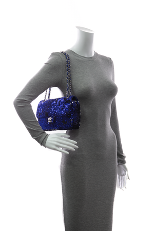 Sequin Medium Single Flap Bag