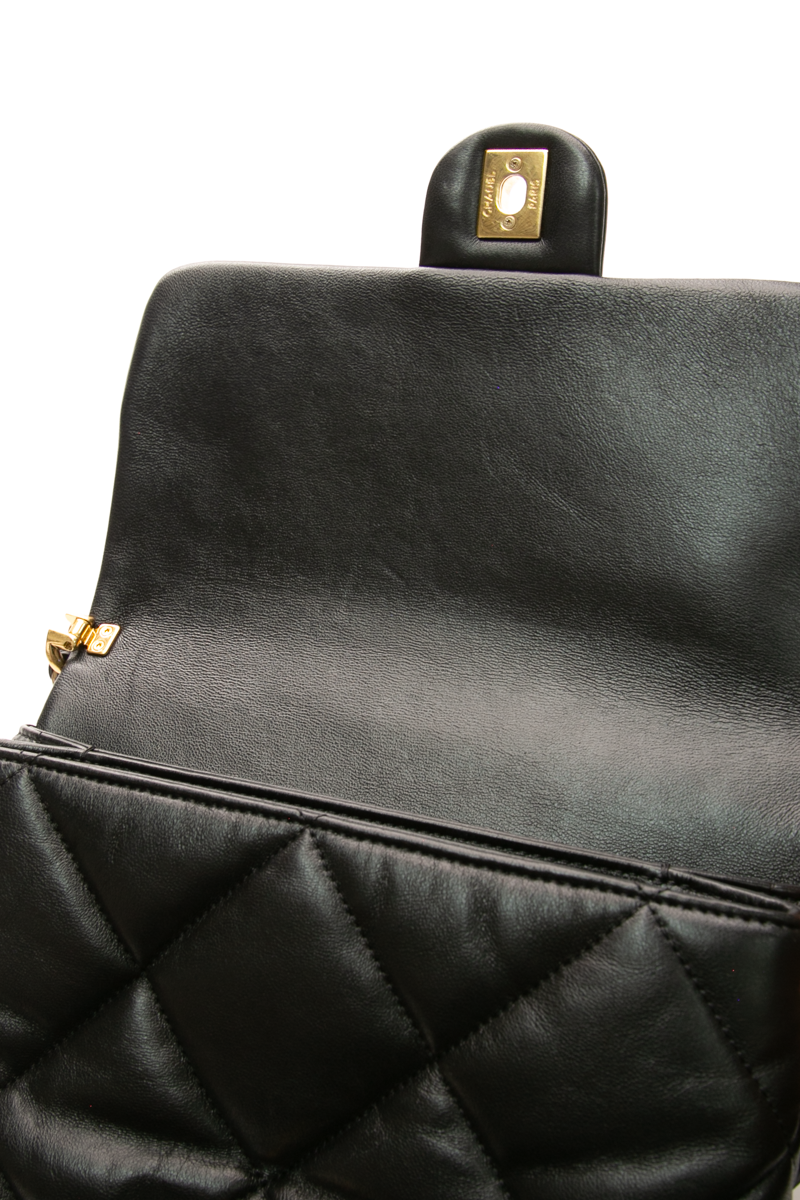CC Bar Chain Handle Single Flap Bag