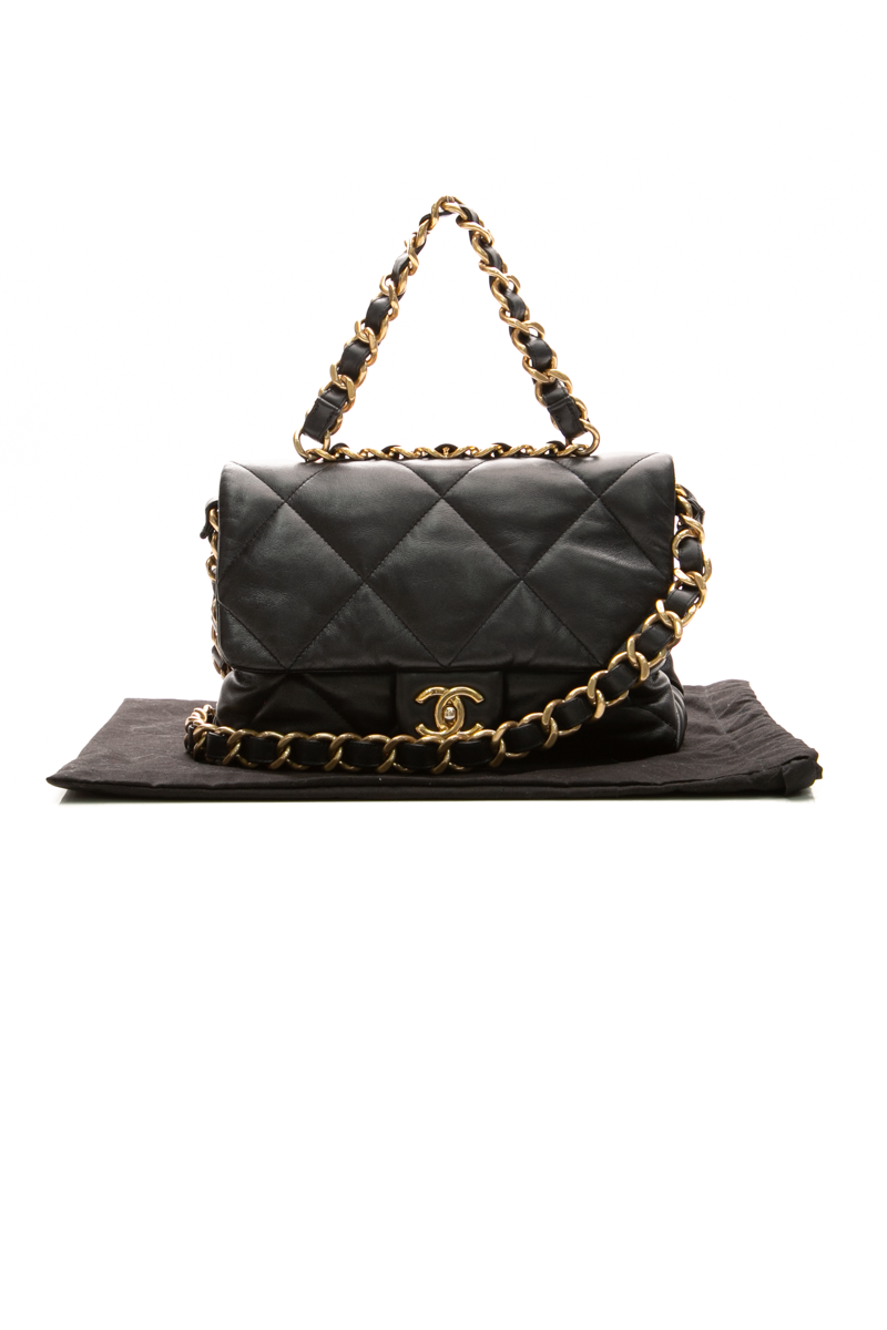 CC Bar Chain Handle Single Flap Bag