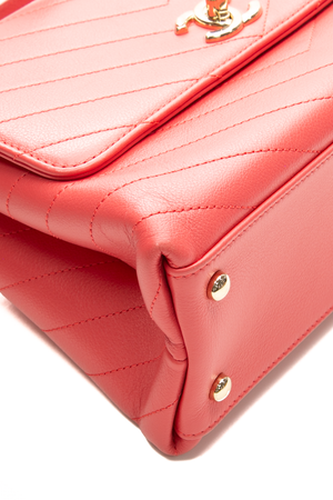 Chic Top Handle Flap Bag