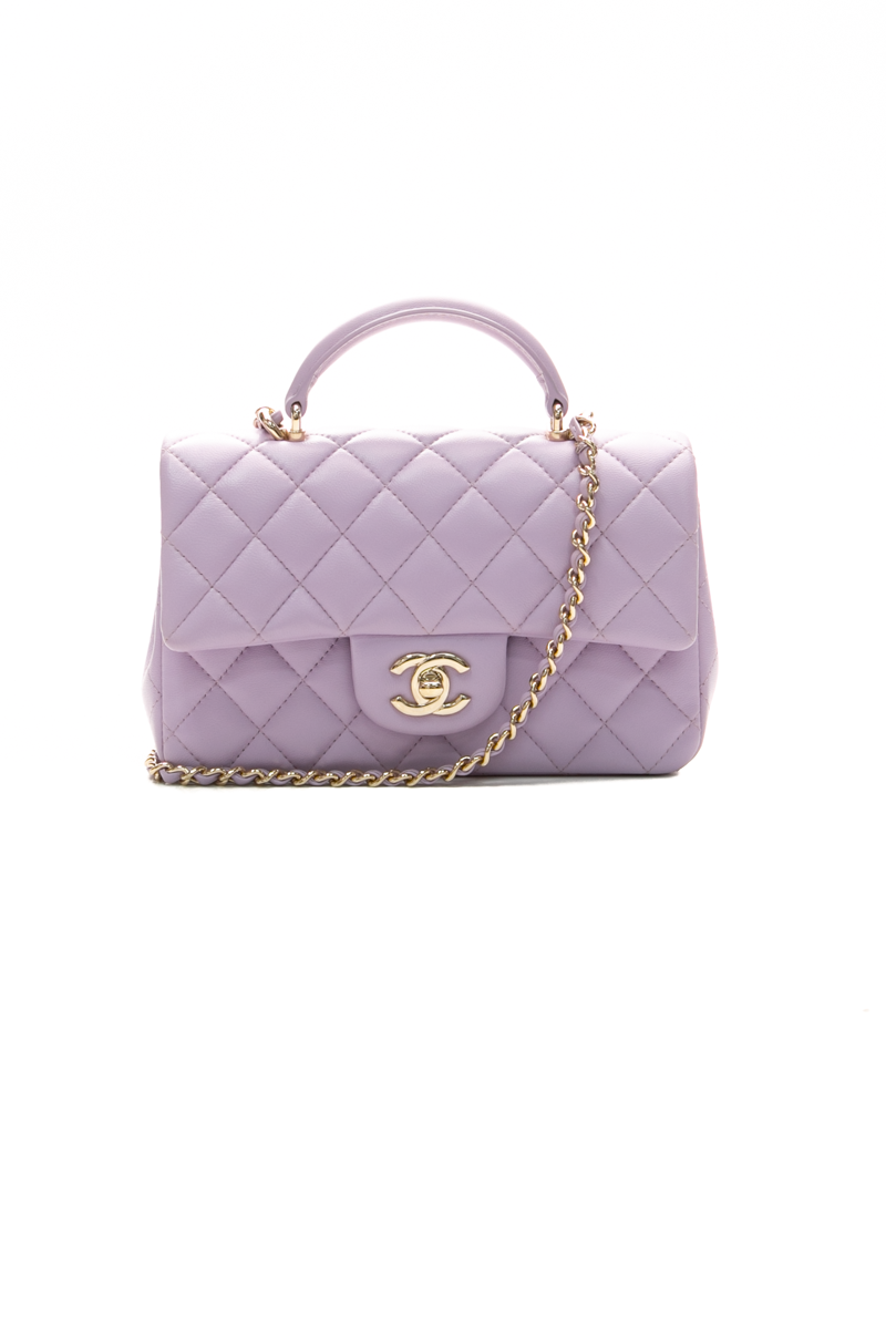 Classic Mini Rectangular Top Handle Flap Bag