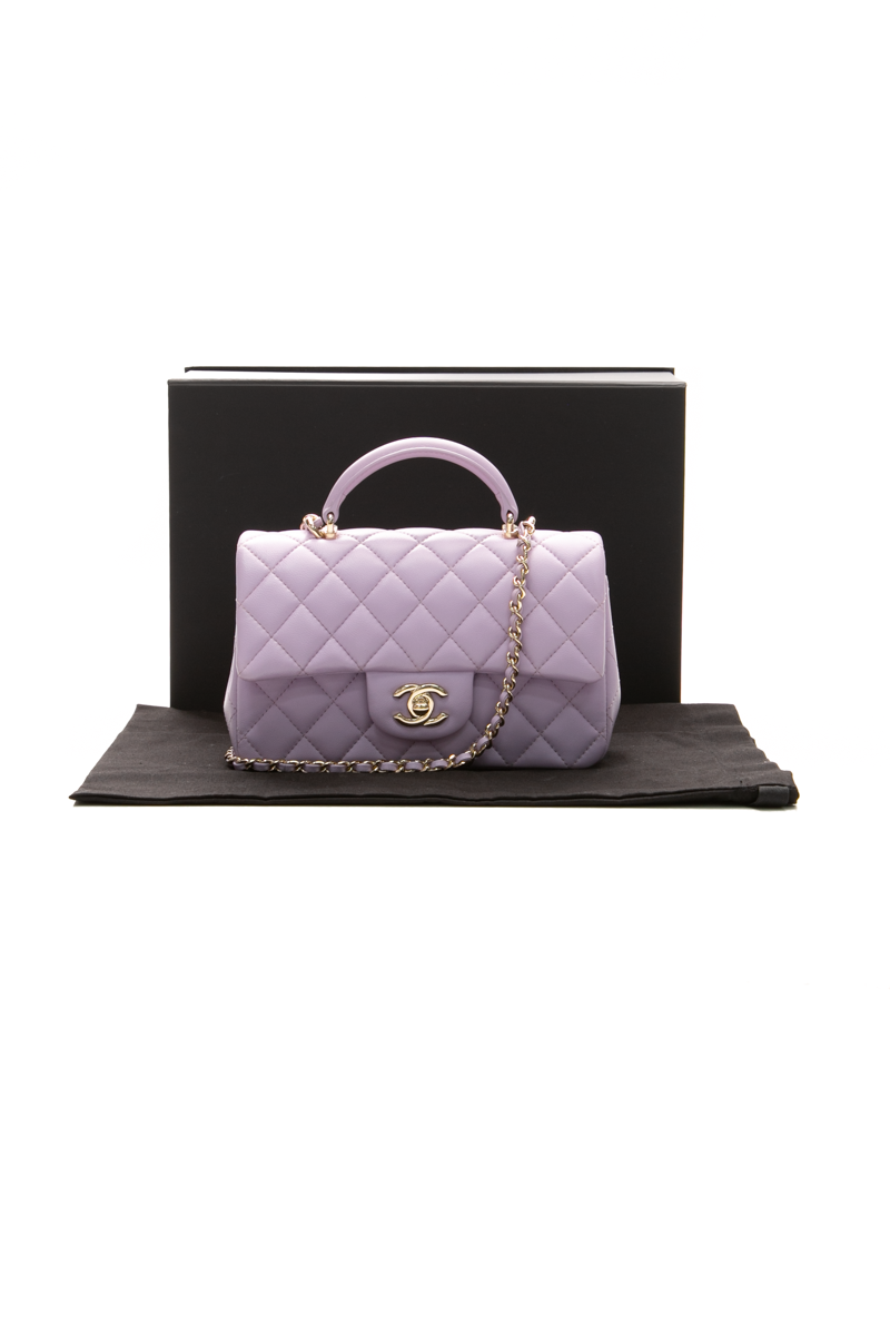 Classic Mini Rectangular Top Handle Flap Bag