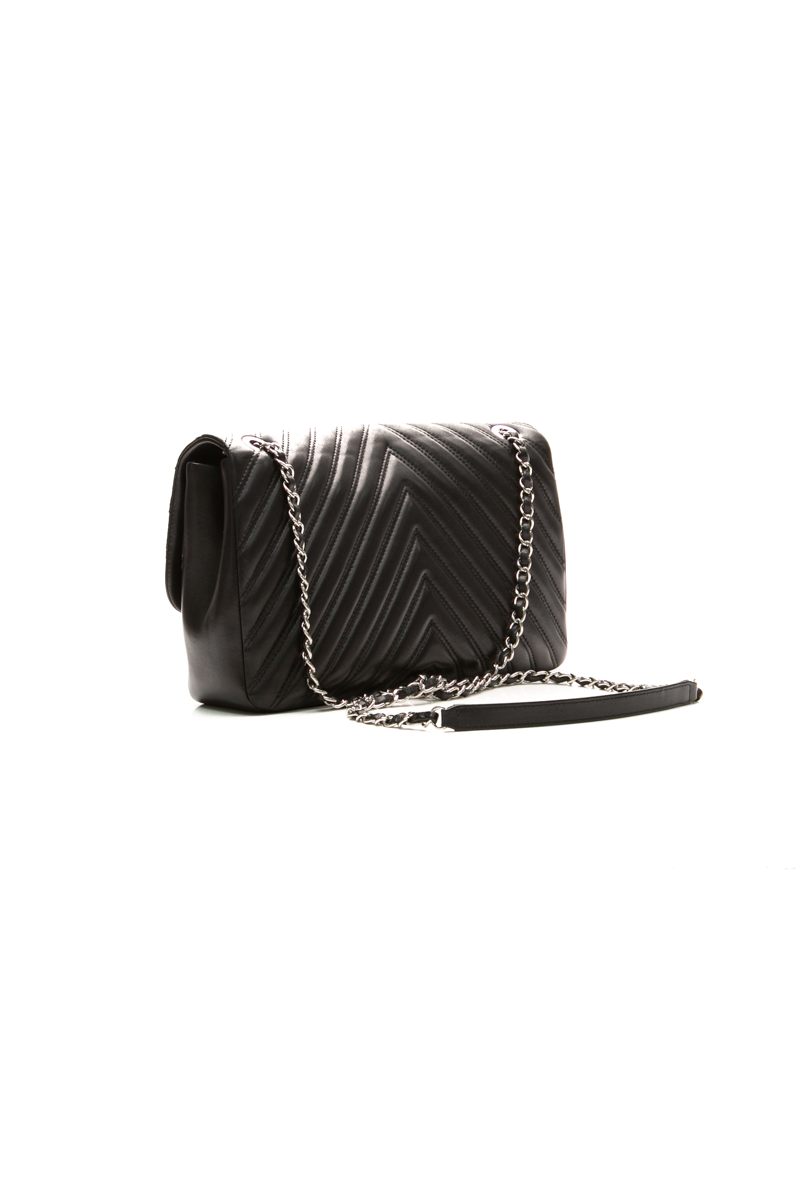 Chevron Jumbo Single Flap Bag