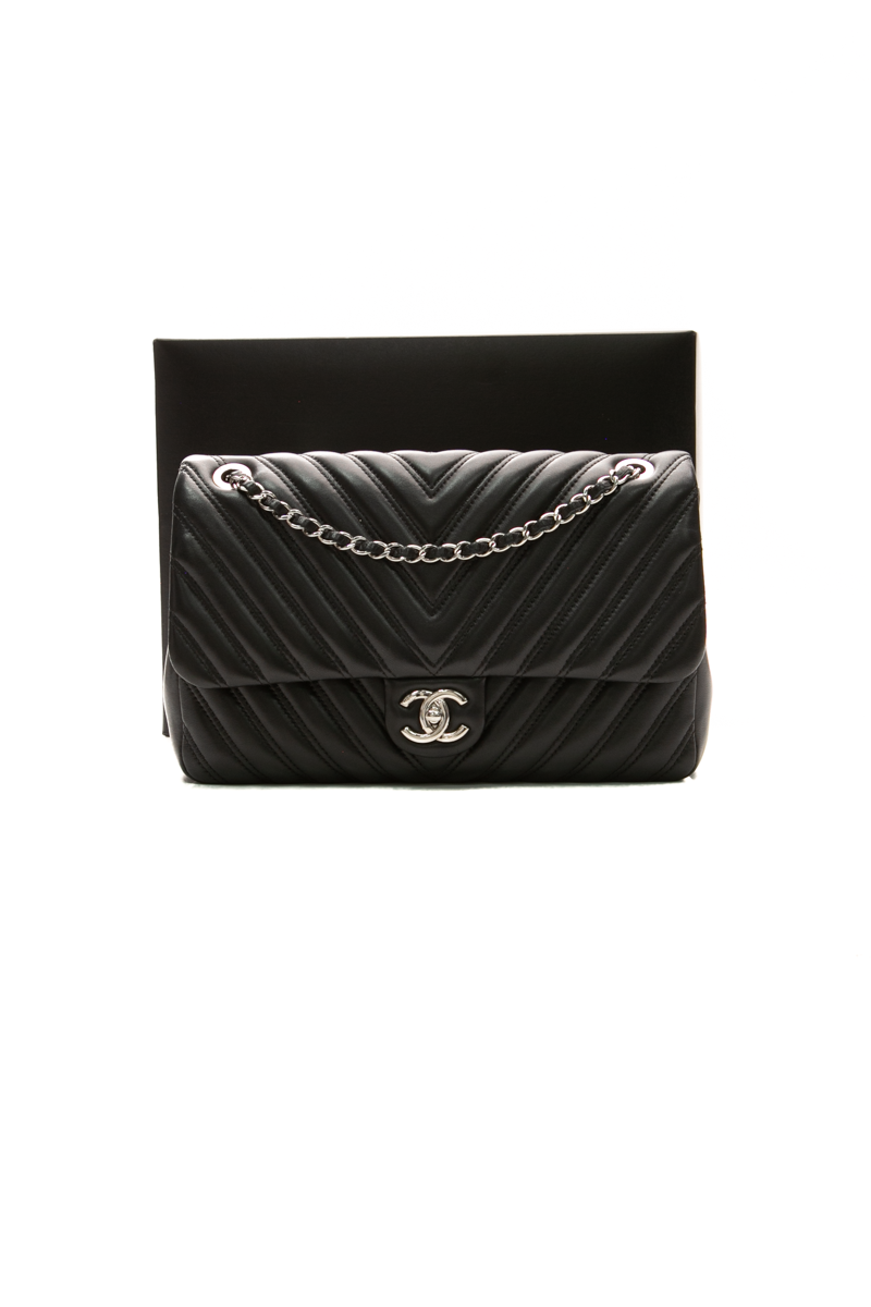 Chevron Jumbo Single Flap Bag