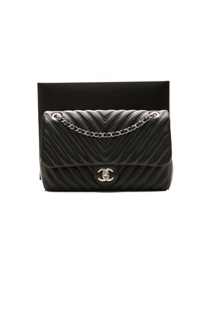 Chevron Jumbo Single Flap Bag