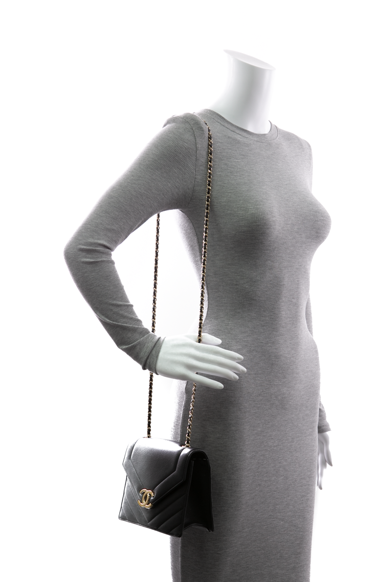 Small Chevron Envelope Flap Bag
