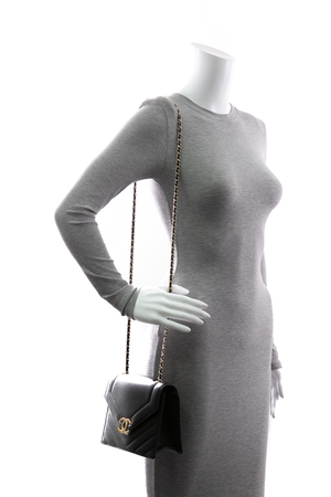 Small Chevron Envelope Flap Bag
