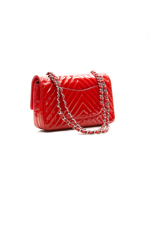 Chevron Medium Double Flap Bag