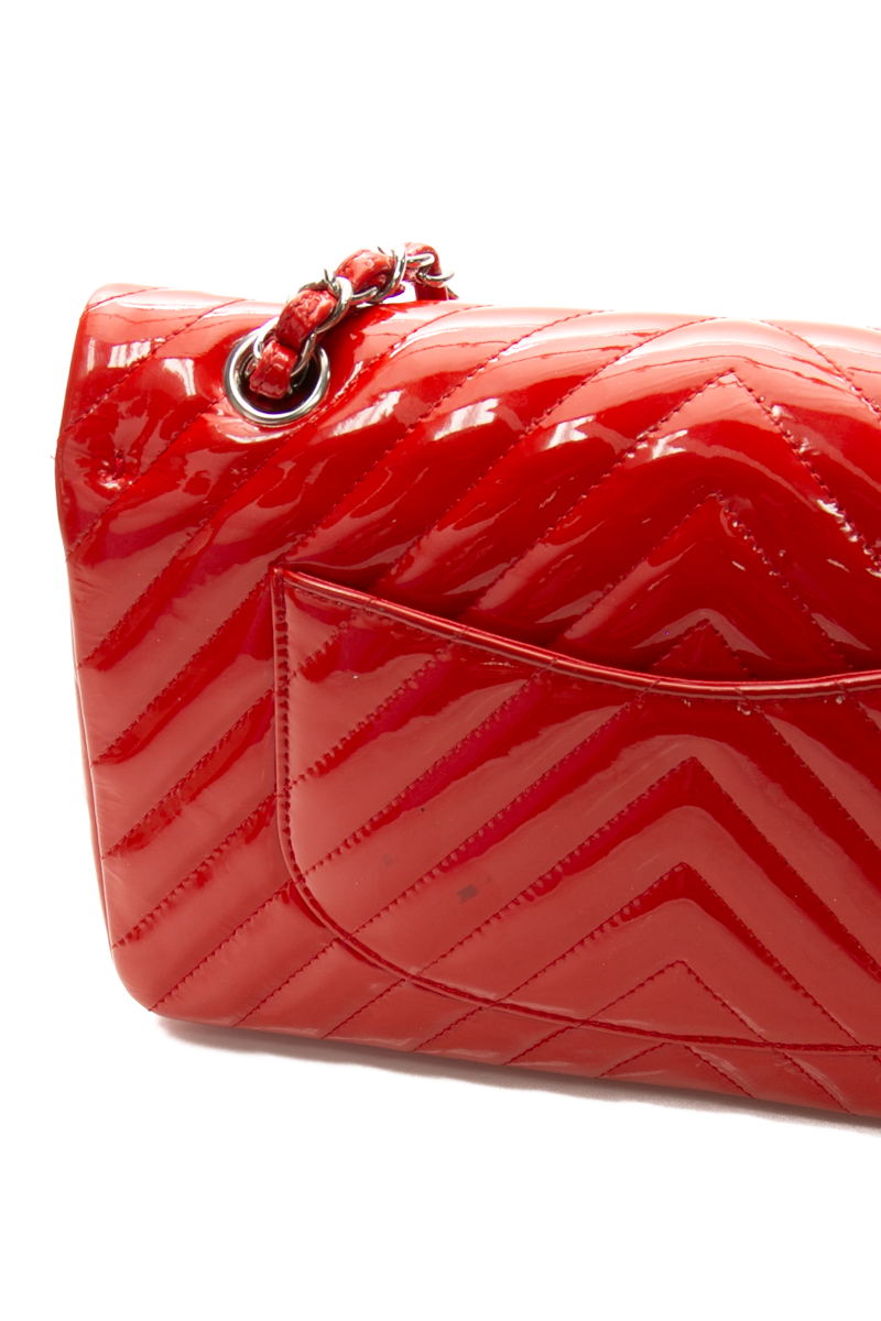 Chevron Medium Double Flap Bag