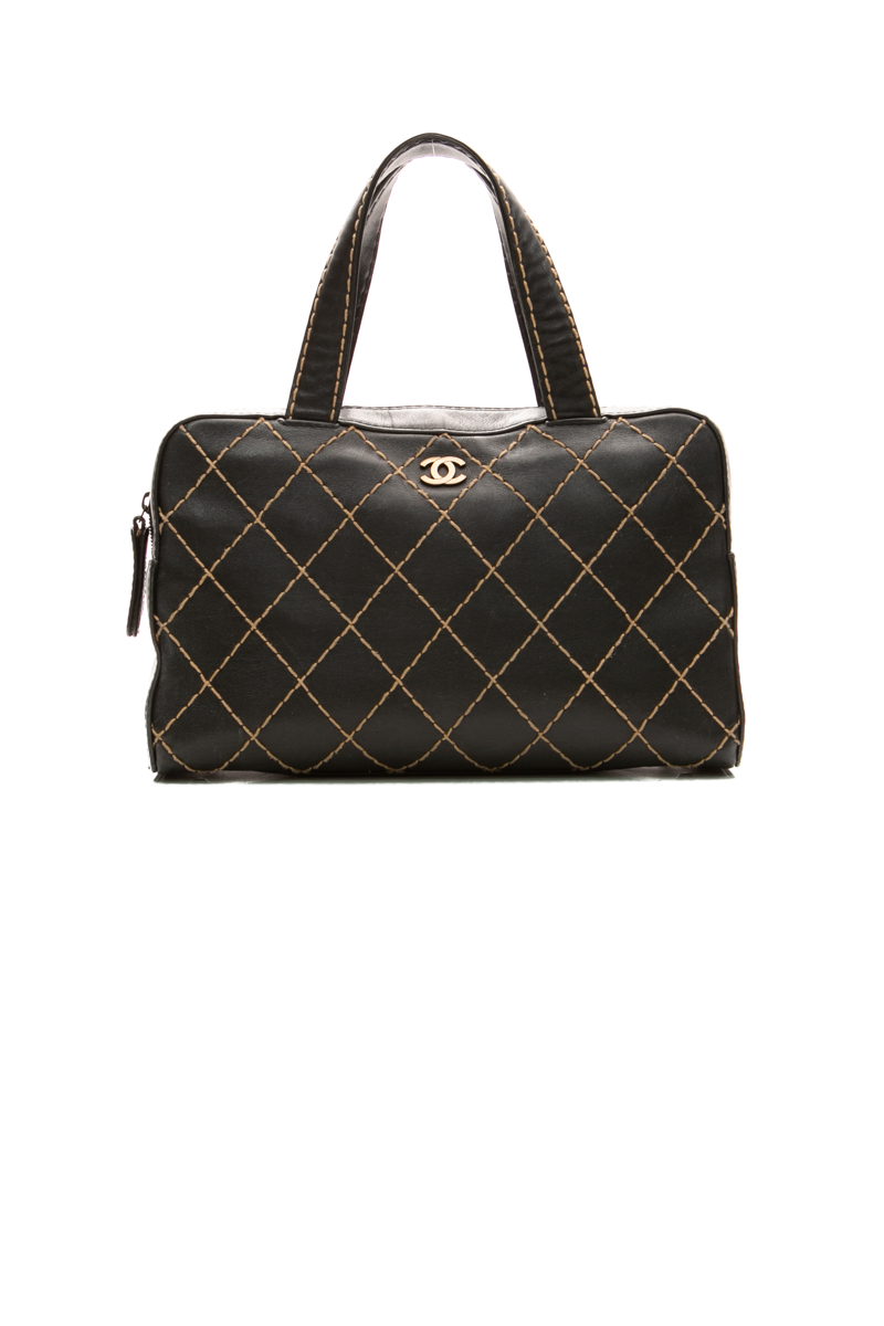 バッグ vintage made in ITALY CHANEL bag Chanel Vintage Wild Stitch Top Handle Bag - Couture USA
