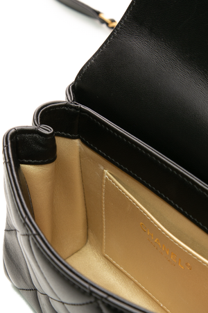Crystal Logo Small Flap Bag