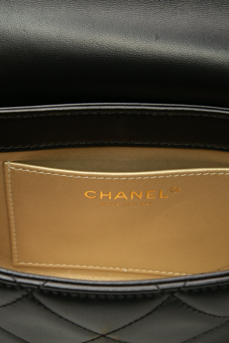 Crystal Logo Small Flap Bag