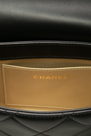 Crystal Logo Small Flap Bag