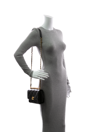 Crystal Logo Small Flap Bag
