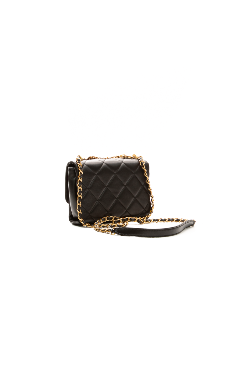 Crystal Logo Small Flap Bag