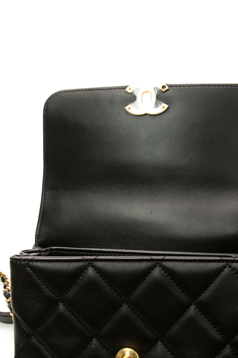 Crystal Logo Small Flap Bag