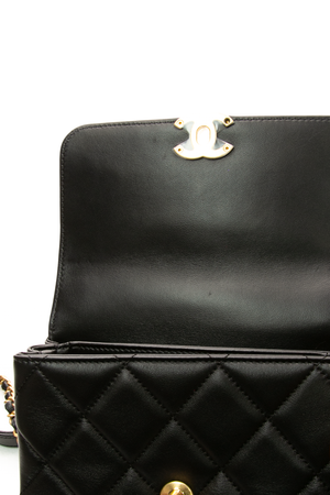 Crystal Logo Small Flap Bag