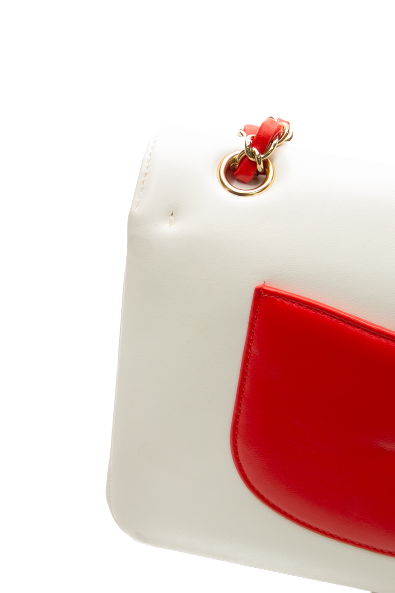 Geometric Colorblock Medium Classic Double Flap Bag