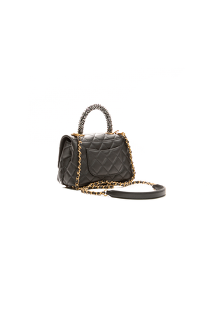 Extra Mini Crystal Coco Top Handle Bag