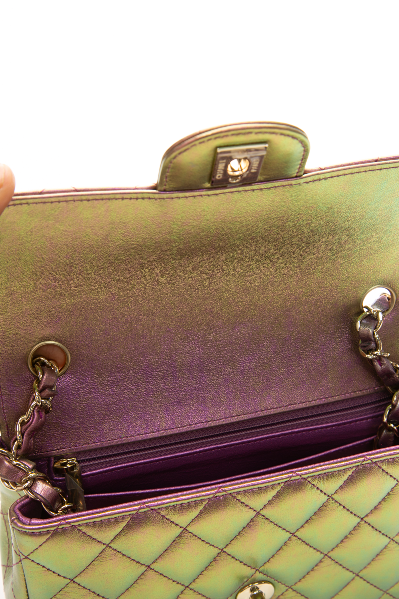 Iridescent Classic Mini Rectangular Flap Bag