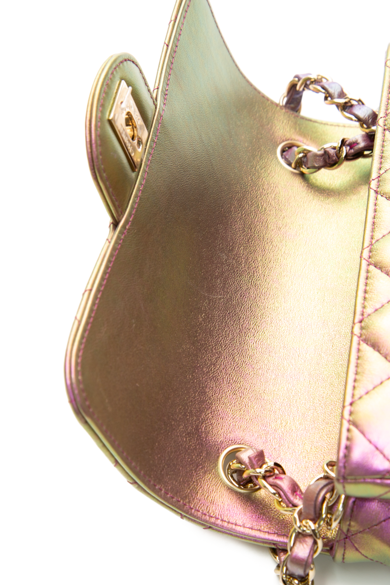Iridescent Classic Mini Rectangular Flap Bag