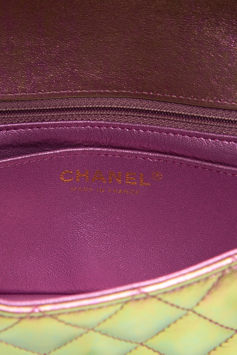 Iridescent Classic Mini Rectangular Flap Bag