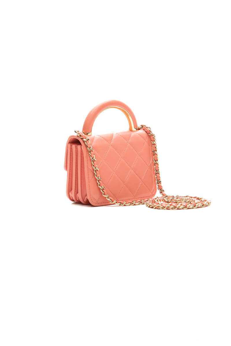 Mini Charming Handle Flap Clutch Bag