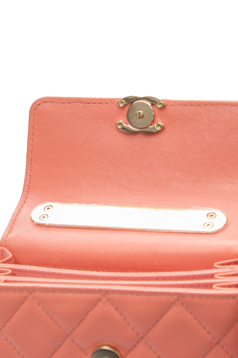 Mini Charming Handle Flap Clutch Bag