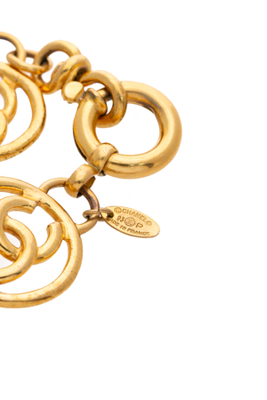 Vintage CC Openwork Round Link Bracelet