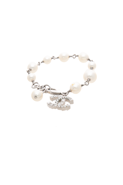 Chanel CC Pearl Crystal Bracelet - Couture USA