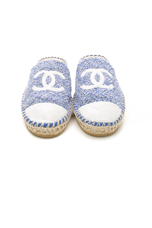 CC Espadrilles Cap Toe Mules - Size 37