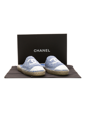 CC Espadrilles Cap Toe Mules - Size 37