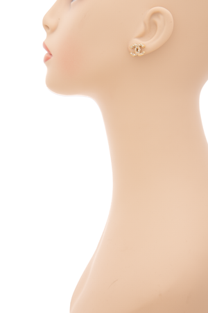 Pearl CC Stud Earrings