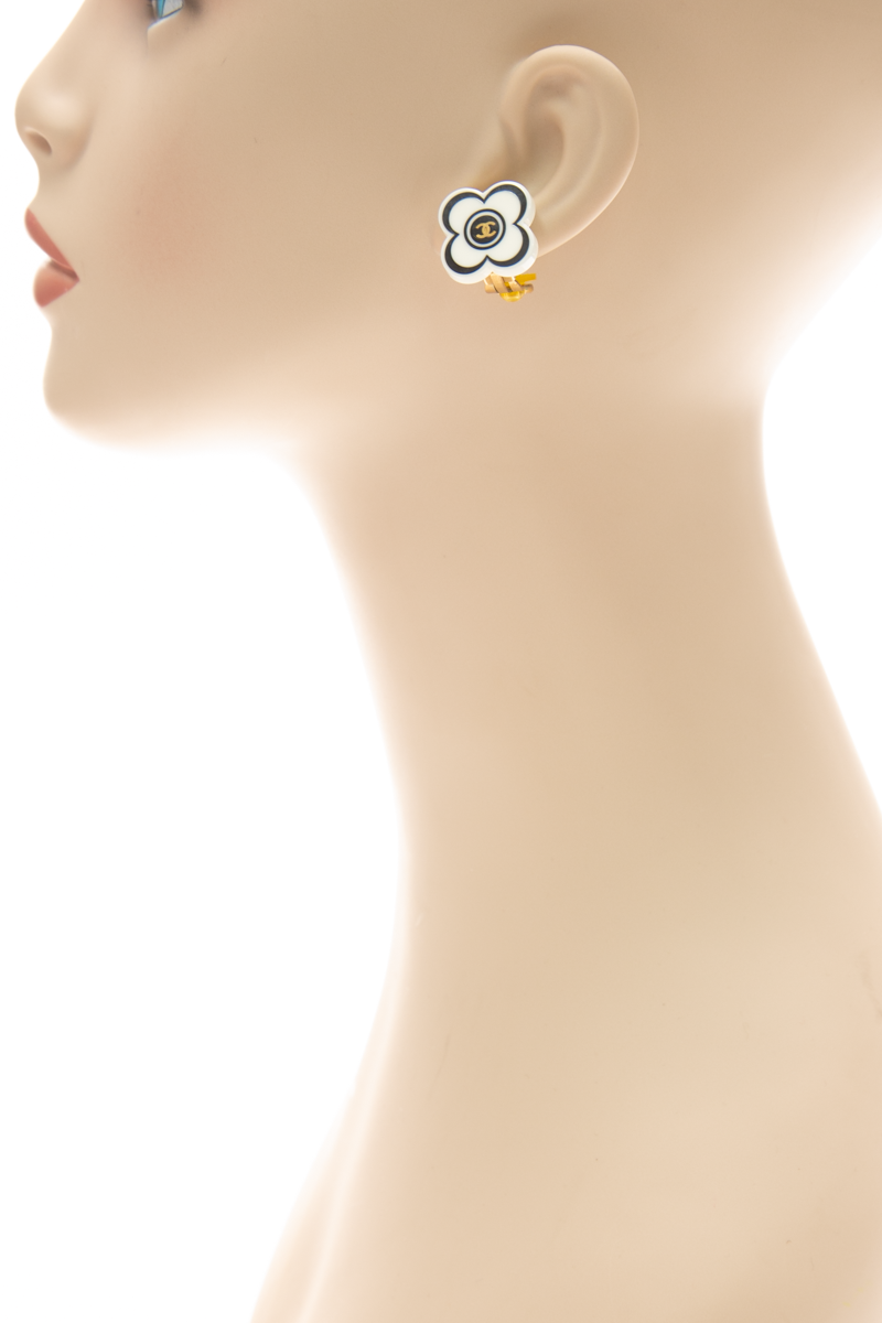 Flower Clip On Earrings