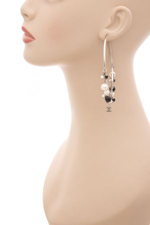 Large Beaded Hoop Earrings