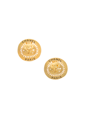 Chanel-Vintage-Hammered-Cutout-Clip- On-Earrings-297083
