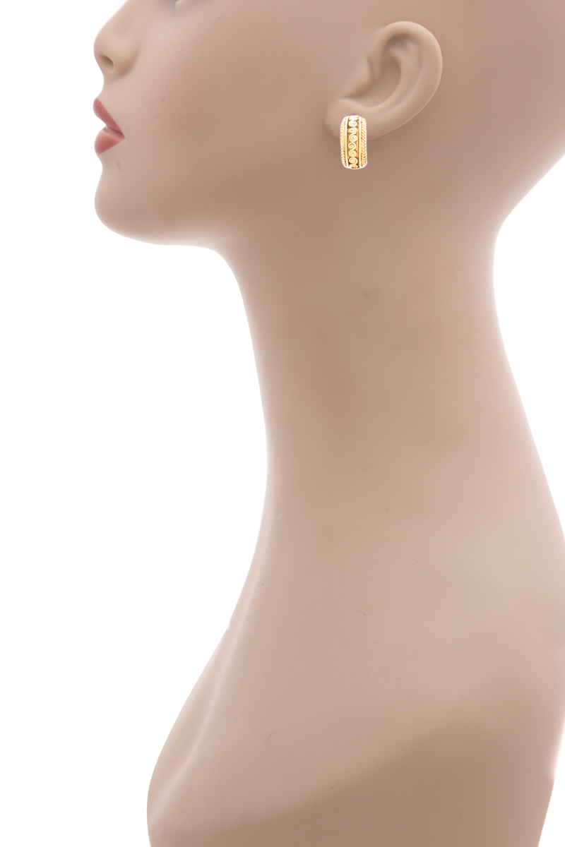 Round Hoop Clip On Earrings