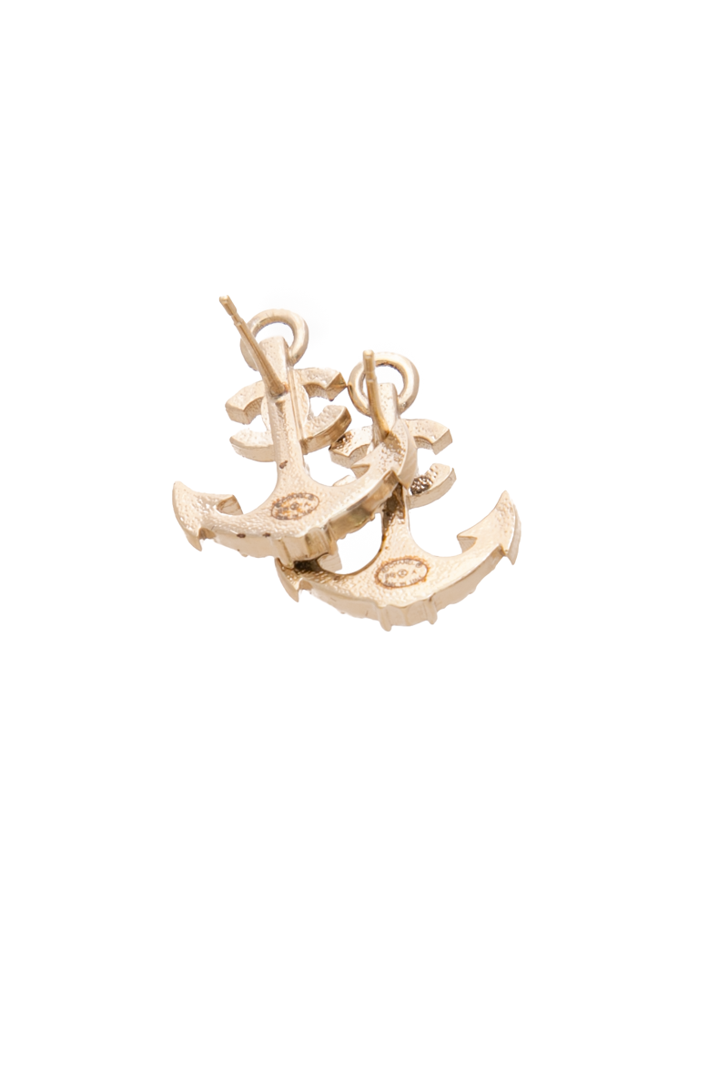 Crystal CC Anchor Earrings