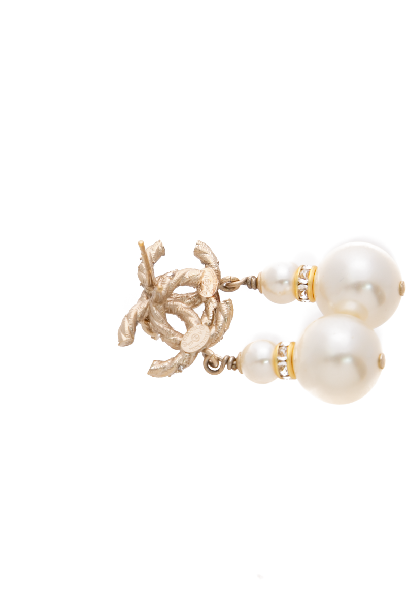 Pearl CC Drop Earrings