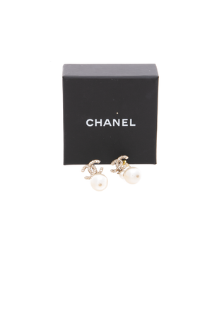 Pearl CC Drop Earrings