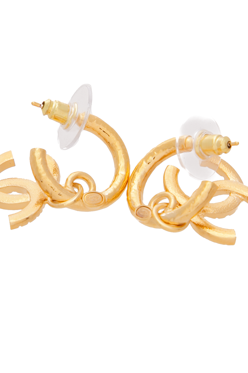 CC Quilted Hoop Earrings